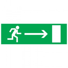 REXANT Табличка ПВХ эвакуационный знак «Направление к эвакуационному выходу направо» 100х300 мм REXANT