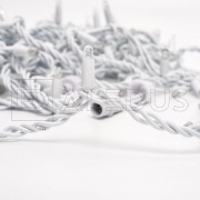 Гирлянда (Нить) ALEDUS 10 м, белый провод, ПВХ, белый, без мерцания | Фото 1