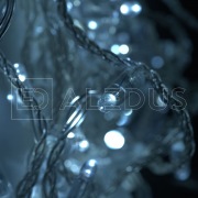 Гирлянда (Нить) ALEDUS 10 м, прозрачный провод, ПВХ, белый, с мерцанием | Фото 1