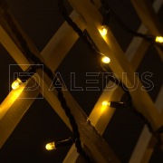 Гирлянда (Нить) ALEDUS 10 м, черный провод, ПВХ, белый, без мерцания | Фото 2