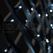 Гирлянда (Нить) ALEDUS 10 м, черный провод, ПВХ, теплый белый, без мерцания | Фото 2