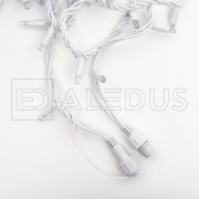 Гирлянда (Нить) ALEDUS 10 м, белый провод, каучук (резина), теплый белый, с мерцанием | Фото 3