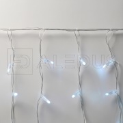 Занавес ALEDUS 2x1 м, прозрачный провод, ПВХ, белый, без мерцания | Фото 1