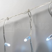 Занавес ALEDUS 2x1.5 м, прозрачный провод, ПВХ, белый, с мерцанием | Фото 2