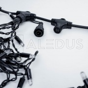 Занавес ALEDUS 2x3 м, черный провод, ПВХ, теплый белый, с мерцанием | Фото 2