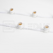 Белт лайт ALEDUS бухта 50 м, белый провод, ПВХ, шаг 20 см, Е27 | Фото 1