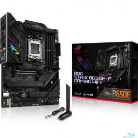 ASUS ASUS ROG STRIX B650E-F (Socket AM5, ATX, 4xDDR5(128GB), DP/HDMI, 1xPCIe 5.0x16/1xPCIe 4.0x16, 2xPCIe 4.0, 1xLAN (2.5GbE), Wi-Fi 6E, BT, 4xSATA 6Gb/s, 3xM.2, 2xType-C, 6xUSB 3.2, 4xUSB 2.0)