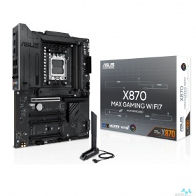 ASUS ASUS X870 MAX GAMING WIFI7 (Socket AM5, ATX, 4xDDR5(256GB), HDMI, 1xPCIe 5.0x16/2xPCIe 4.0x16/xPCIe 3.0x16, 1xLAN (2.5GbE), Wi-Fi 7, BT, 4xSATA 6Gb/s, 3xM.2, 2xUSB4 Type-C, 4xUSB 3.2, 4xUSB 2.0)