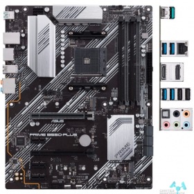 ASUS Материнская плата Asus PRIME B550-PLUS Soc-AM4 AMD B550 4xDDR4 ATX AC`97 8ch(7.1) GbLAN RAID+HDMI+DP