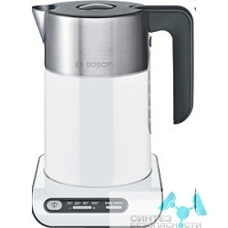 BOSCH BOSCH TWK8611P Чайник, 2400Вт, бело-серебристый, терморегулятор, 4 температурных режима