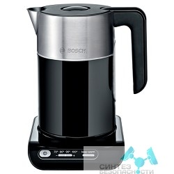 BOSCH BOSCH TWK8613P Чайник, 2400Вт, черно-серебристый, терморегулятор