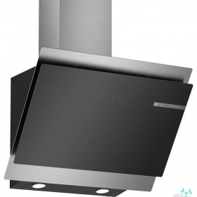 BOSCH Вытяжка каминная Bosch DWK68AK60T черный/нержавеющая сталь управление: сенсорное (1 мотор)