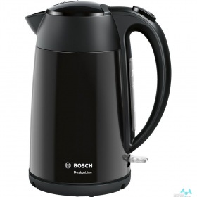 BOSCH Чайник электрический Bosch TWK3P423 1.7л. 2400Вт черный (корпус: нержавеющая сталь)