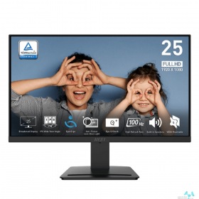 MSI MSI PRO 24.5" MP253 черный {IPS 1920x1080 100Hz 4ms 16:9 300cd 178/178 D-Sub HDMI DisplayPort Speakers Tilt External Vesa}