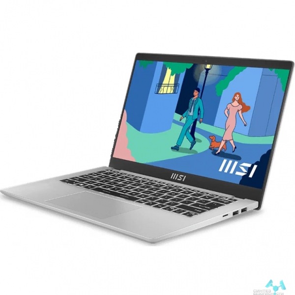 Ноутбук MSI Modern 14 C12M-238RU Core i7 1255U 8Gb SSD512Gb Intel Iris Xe graphics 14" IPS FHD (1920x1080) Windows 11 silver WiFi BT Cam