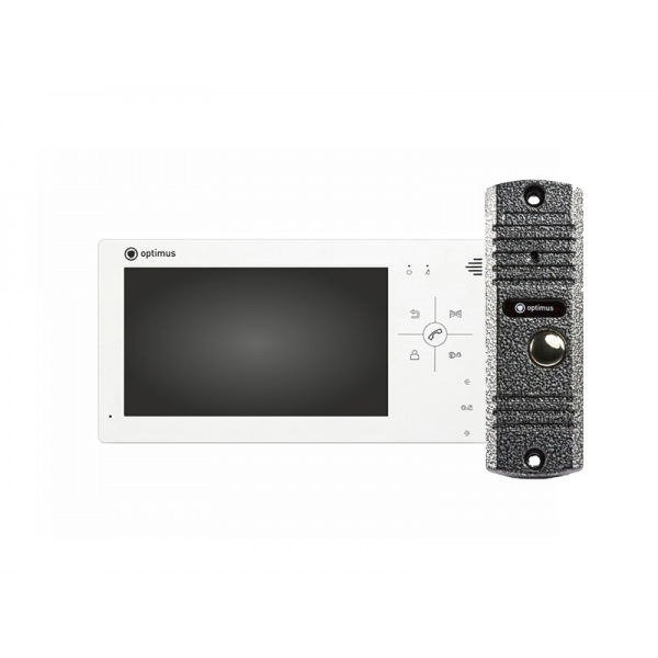 Комплект видеодомофона Optimus VM-7.0 + DS-700L (Серебро)