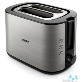 PHILIPS Тостер Philips HD2650/90, 950Вт, 2 отделения для тостов, 8 режимов приготовления, функции разморозки и подогрева, съемный поддон для крошек, материал метал и пластик