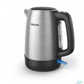 PHILIPS PHILIPS HD9350/90 Чайник, 1.7л, 2200Вт,  серебристый/черный