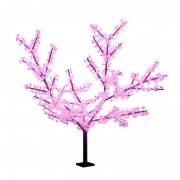 Светодиодное Дерево Сакура, высота 2,4м, диаметр кроны 2,0м, розовые светодиоды, IP65, понижающий трансформатор в комплекте NEON-NIGHT | Фото 1