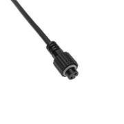 Шнур питания для уличных гирлянд (без вилки) 3А, цвет провода черный, IP65 | Фото 1