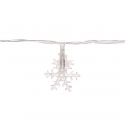 Гирлянда светодиодная Снежинки большие 5м, 20LED, IP20, прозрачный провод, свечение мульти (RG/RB), мигание, 230В NEON-NIGHT | Фото 3