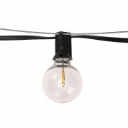 Уличная гирлянда Лофт 7,5м, черный ПВХ, 25 прозрачных ламп, цвет Теплый Белый, влагостойкая IP44 | Фото 5