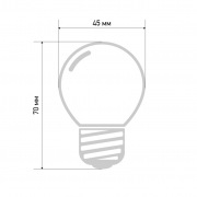 Лампа светодиодная, диаметр 45мм, E27, 7LED, 2Вт, БЕЛЫЙ, матовая колба, 24В NEON-NIGHT | Фото 2