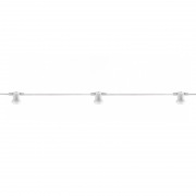 Гирлянда Белт-Лайт 2 жилы, 50м, шаг 40см, 125 патронов E27, IP65, белый круглый провод NEON-NIGHT | Фото 1