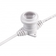 Гирлянда Белт-Лайт 2 жилы, 50м, шаг 40см, 125 патронов E27, IP65, белый круглый провод NEON-NIGHT | Фото 2