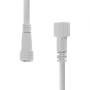 Коннектор (шнур) с проводами папа-мама, 2 pin, белый каучук NEON-NIGHT | Фото 1