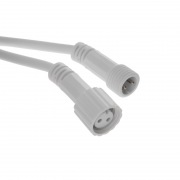 Коннектор (шнур) с проводами папа-мама, 2 pin, белый каучук NEON-NIGHT | Фото 2