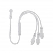 Разветвитель-Y для уличных гирлянд Professional (1 вход, 3 выхода) белый ПВХ NEON-NIGHT | Фото 1