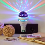Диско-лампа светодиодная E27 с переходником в розетку, проекция звезды, 230В NEON-NIGHT | Фото 1