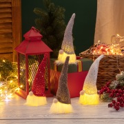 Гномик в новогоднем колпаке 20см, цвет свечения теплый белый, питание 3xLR1130 (в комплекте) NEON-NIGHT | Фото 1