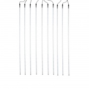 Гирлянда Тающие сосульки комплект 10 шт. х 100см, шаг 100см, 960 LED ТЕПЛЫЙ БЕЛЫЙ, черный каучук, IP65, 24В, соединяется NEON-NIGHT | Фото 1