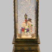 Декоративный фонарь (фигура) с эффектом снегопада и подсветкой Семья снеговиков NEON-NIGHT | Фото 2