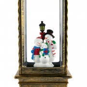 Декоративный фонарь (фигура) с эффектом снегопада и подсветкой Семья снеговиков NEON-NIGHT | Фото 5