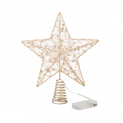 Светодиодная фигура на елку Звезда 25см, цвет свечения теплый белый, постоянное свечение, питание 2хAA (не в комплекте) NEON-NIGHT | Фото 3