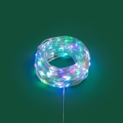 Умная гирлянда Роса с крупными каплями 20м 200 LED RGB IP20 прозрачный провод USB NEON-NIGHT | Фото 6