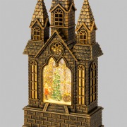 Декоративный светильник Замок с эффектом снегопада и подсветкой, 15х7,5х35,5 см, питание 3хАА (не в комплекте) и USB NEON-NIGHT | Фото 1