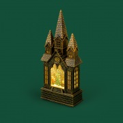 Декоративный светильник Замок с эффектом снегопада и подсветкой, 15х7,5х35,5 см, питание 3хАА (не в комплекте) и USB NEON-NIGHT | Фото 9