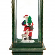 Декоративный светильник Дед Мороз с олененком с эффектом снегопада и подсветкой, 10,5х10,5х28,5 см, питание 4хААА (не в комплекте) и USB NEON-NIGHT | Фото 5