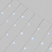 Гирлянда светодиодная Занавес 3х2м 264 LED БЕЛЫЙ прозрачный ПВХ IP44 эффект мерцания 22 нити 12 LED/нить NEON-NIGHT | Фото 1
