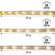 Дюралайт LED, постоянное свечение (2W) - ТЕПЛЫЙ БЕЛЫЙ Эконом 24 LED/м , бухта 100м | Фото 7