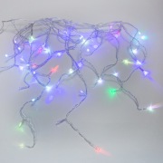 Гирлянда Айсикл (бахрома) светодиодный, 1,8 х 0,5 м, прозрачный провод, 230 В, диоды RGB | Фото 5