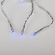 Гирлянда Айсикл (бахрома) светодиодный, 1,8 х 0,5 м, прозрачный провод, 230 В, диоды синие | Фото 6