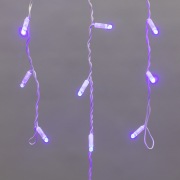 Гирлянда Айсикл (бахрома) светодиодный, 1,8 х 0,5 м, белый провод, 230 В, диоды синие, 48 LED | Фото 3