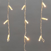Гирлянда Айсикл (бахрома) светодиодный, 1,8 х 0,5 м, белый провод, 230 В, диоды ТЕПЛЫЙ БЕЛЫЙ, 48 LED | Фото 3