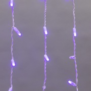 Гирлянда Айсикл (бахрома) светодиодный, 2,4 х 0,6 м, белый провод, 230 В, диоды синие, 76 LED | Фото 3