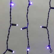 Гирлянда Айсикл (бахрома) светодиодный, 2,4 х 0,6 м, черный провод, 230 В, диоды синие, 88 LED  NEON-NIGHT | Фото 3